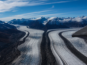 Above the Kluane National Park Glacier