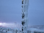Blue Hour Frozen Lamppost