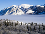 Fog over Windy Arm, Yukon