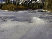 Windswept Icy View of Mt. Kidd