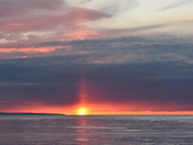Sun Pillar at dawn