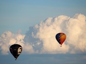 Two hot-air balloons