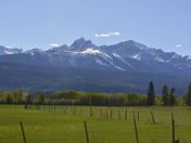 Snow, Mountain, Trees, Farm