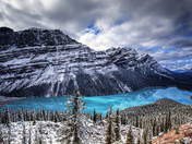 Peyto Lake Snow