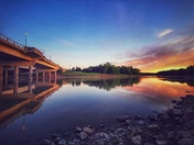 Beautiful summer evening in the city