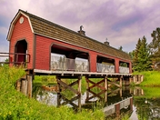 Barn Bridge Over Lake