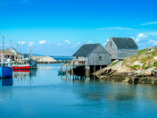 Beautiful view of the ocean near Peggy's Cove, Nova Scotia