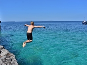 Visiting Grotto at Bruce Peninsula National Park.