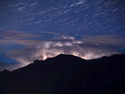 Lightning and star trails