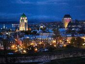 QuÃ©bec city at night.