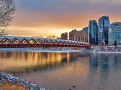 Sunrise Over The Peace Bridge