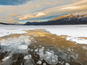 Sunset in Abraham Lake