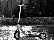 scooter by the river 