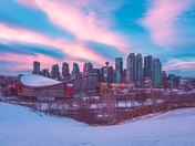 Colorful Sunset Over Calgary