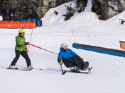 Sit Skiing The Slopes