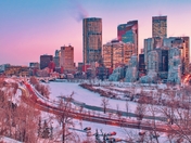 Bright Sky Over Downtown Calgary