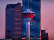 Calgary Tower At Sunrise