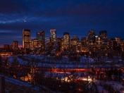 Nighttime In Downtown Calgary