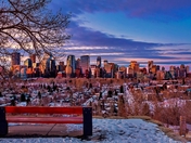 Sunrise Sky Over Downtown Calgary