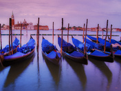 Gondolas in the morning 