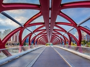 Walking Through Peace Bridge