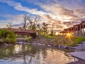 Sunshine Over A Spring Park