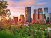 Sunrise Sky Over Downtown Calgary