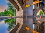 Urban Puddle Reflections 