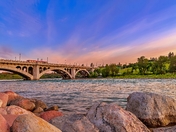 Calgary River Valley In Summer