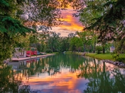 Summer Sunrise Park Reflections