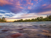 Sunrise Over A Summer Bow River