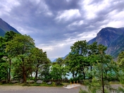 Seton Lake surround by beautiful mountains 