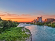 Sunrise Over The Calgary Bow River