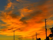 The sky colour before sunrise