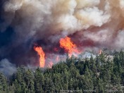 Christie Mountain Wildfire flames 