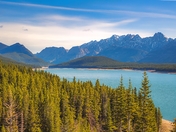 Bright Blue Sky Over Kananaskis Mountains