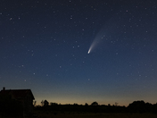 Comet NEOWISE over Ruined Farm House
