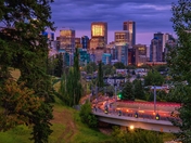 Moody Clouds Over Downtown Calgary