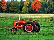 Old farm tractor