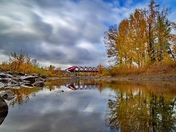 Long Exposure Peace Bridge Reflections
