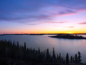 Sunset over Yellowknife