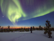 Northern lights over fox lake