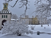Dundurn castle in white.