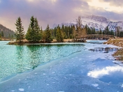 Sunrise Glowing Over Cascade Ponds