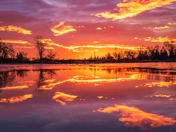 Sunrise Reflections On Ice