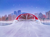 Snowfall At The Peace Bridge