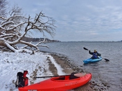 Frosty kayaking on Boxing Day.