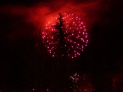 Fireworks over the Yukon River