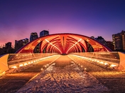 Peace Bridge Walkway Glowing