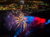 Firework above Niagara_fall